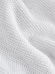 Ecru White Knitted Zip Neck Polo Shirt (3-16yrs) - Image 4 of 4