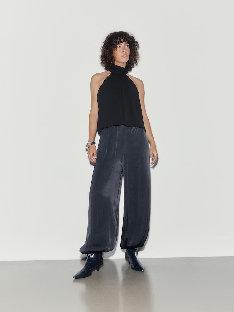 Black Halter Neck Bodysuit - Image 2 of 9 Black Halter Neck Bodysuit - Image 2 of 9