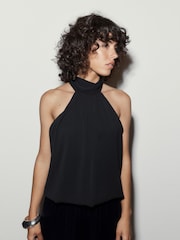 Black Halter Neck Bodysuit - Image 3 of 9