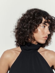 Black Halter Neck Bodysuit - Image 6 of 9