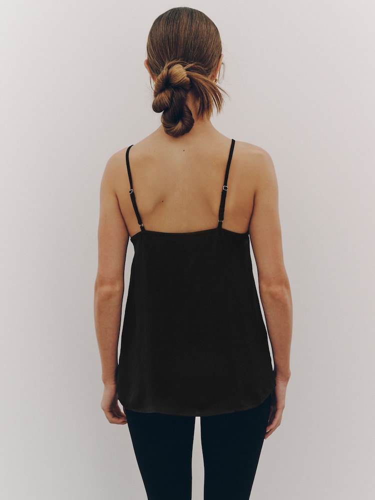 Black Sequin Embellished Cami Top - Image 2 of 7 Black Sequin Embellished Cami Top - Image 2 of 7