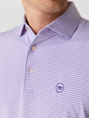Peter Millar Purple Hales Performance Sean Self Collar Jersey Polo Shirt - Image 4 of 6