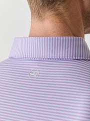 Peter Millar Purple Hales Performance Sean Self Collar Jersey Polo Shirt - Image 6 of 6