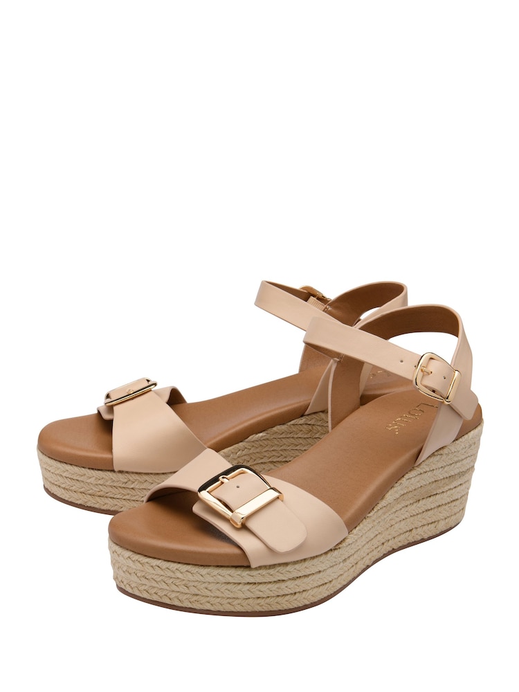 Lotus Nude Wedge Espadrille Sandals - Image 2 of 4