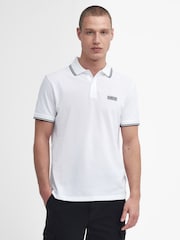 Barbour International White Evan Tipped Polo Shirt - Image 1 of 6