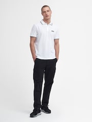 Barbour International White Evan Tipped Polo Shirt - Image 3 of 6