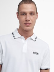 Barbour International White Evan Tipped Polo Shirt - Image 4 of 6