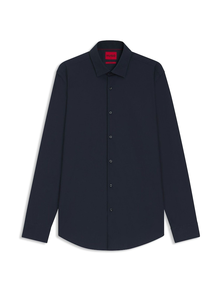 HUGO Navy Blue Kenno Regular Fit Shirt - Image 4 of 4 HUGO Navy Blue Kenno Regular Fit Shirt - Image 4 of 4