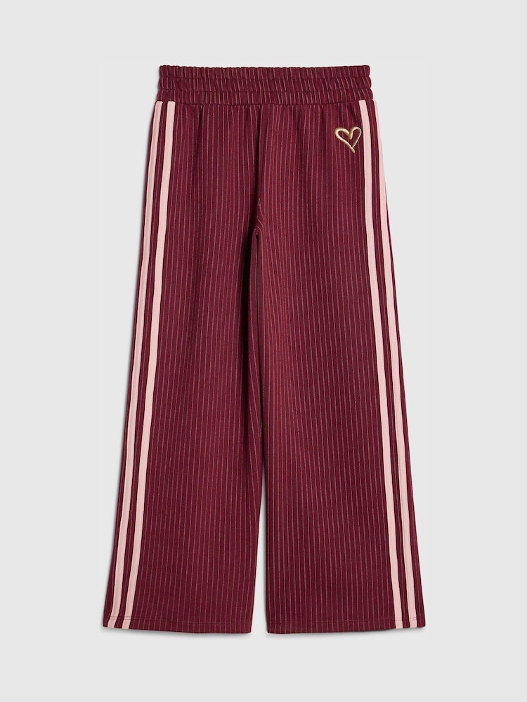 River Island Brown Pinstripe Wide Leg Trousers - Image 1 of 4