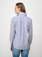 Crew Clothing Blue Relaxed Fit Cotton Poplin Shirt - Image 2 of 4