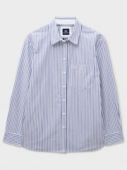 Crew Clothing Blue Relaxed Fit Cotton Poplin Shirt - Image 4 of 4