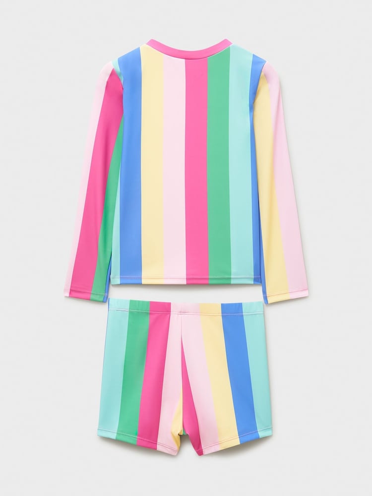 Crew Clothing Pink Rash Vest & Shorts Set - Image 2 of 3