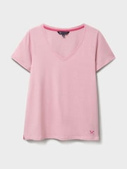 Crew Clothing Cotton-Slub Perfect V-Neck T-Shirt - صورة 5 من 5