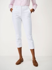 Crew Clothing White Smart Cropped Chinos - Image 1 of 5