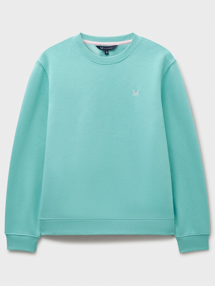 Crew Clothing Blue Soft Cotton-Mix Sweatshirt - Image 5 of 5