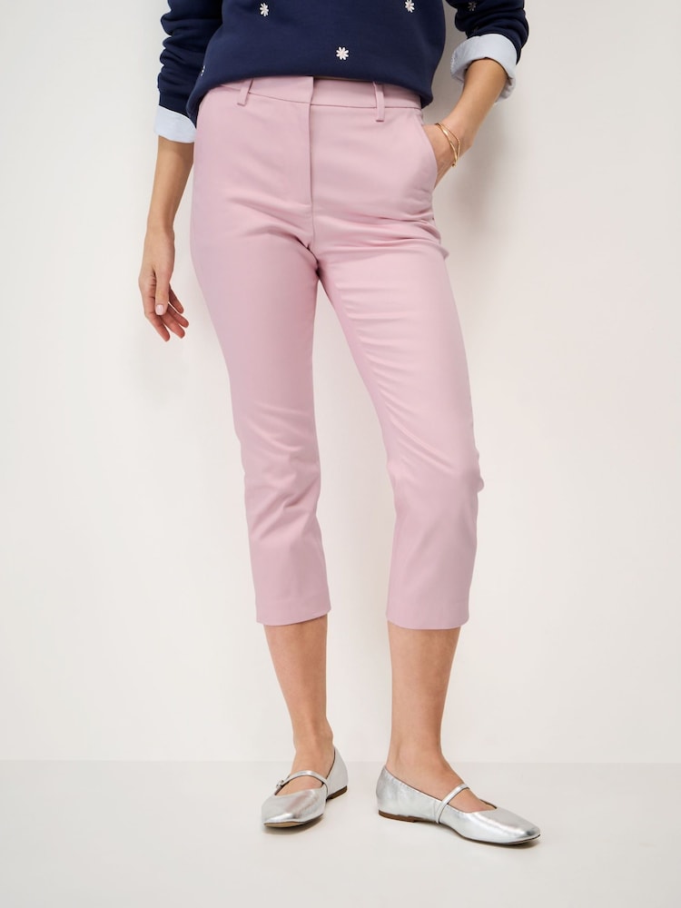 Crew Clothing Pink Smart Cropped Chinos - Image 1 of 5