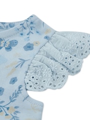 Huggies Blue Cardigan Dress & Bloomers 3 Piece Set - Image 5 of 5