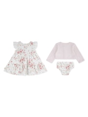 Huggies Cardigan, Dress & Bloomers 3 Piece Set - Image 2 of 4