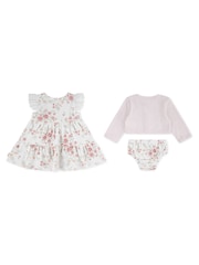 Puti - Huggies Cardigan Dress at Bloomers 3 Set ng Piraso - Larawan 6 ng 8