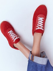 Boden Red Delphine Slim Sole Trainers - Image 2 of 7