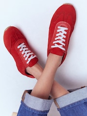 Boden Red Delphine Slim Sole Trainers - Image 3 of 7