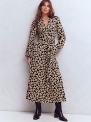 Boden Blue Naomi Long Sleeve Jersey Dress - Image 2 of 5