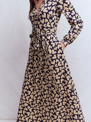 Boden Blue Naomi Long Sleeve Jersey Dress - Image 4 of 5