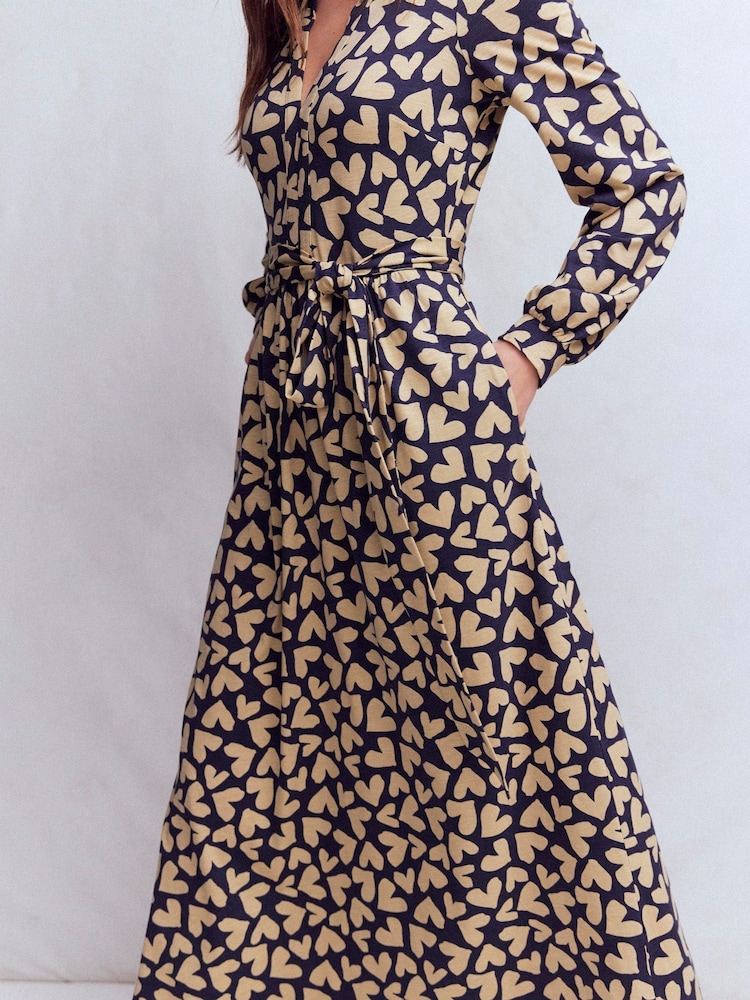 Buy Boden Blue Naomi Long Sleeve Jersey Dress from Next USA