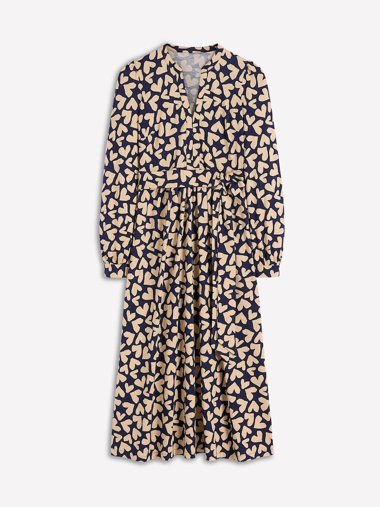 Boden Blue Naomi Long Sleeve Jersey Dress - Image 5 of 5