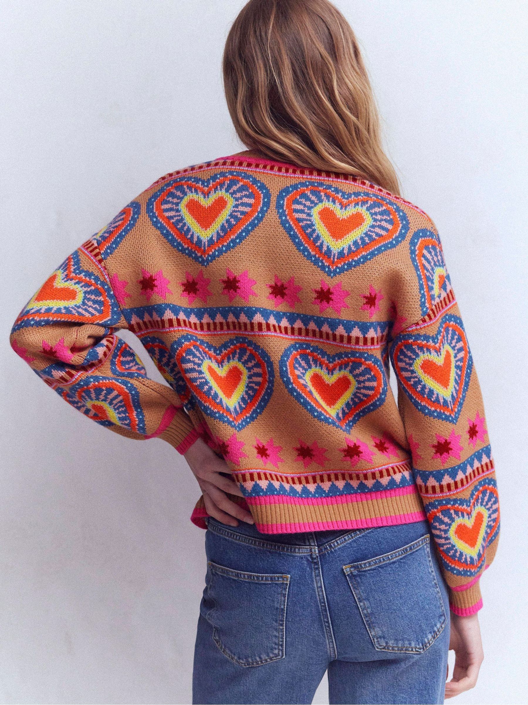 Buy Boden Cream Abi Jacquard Cardigan from Next USA