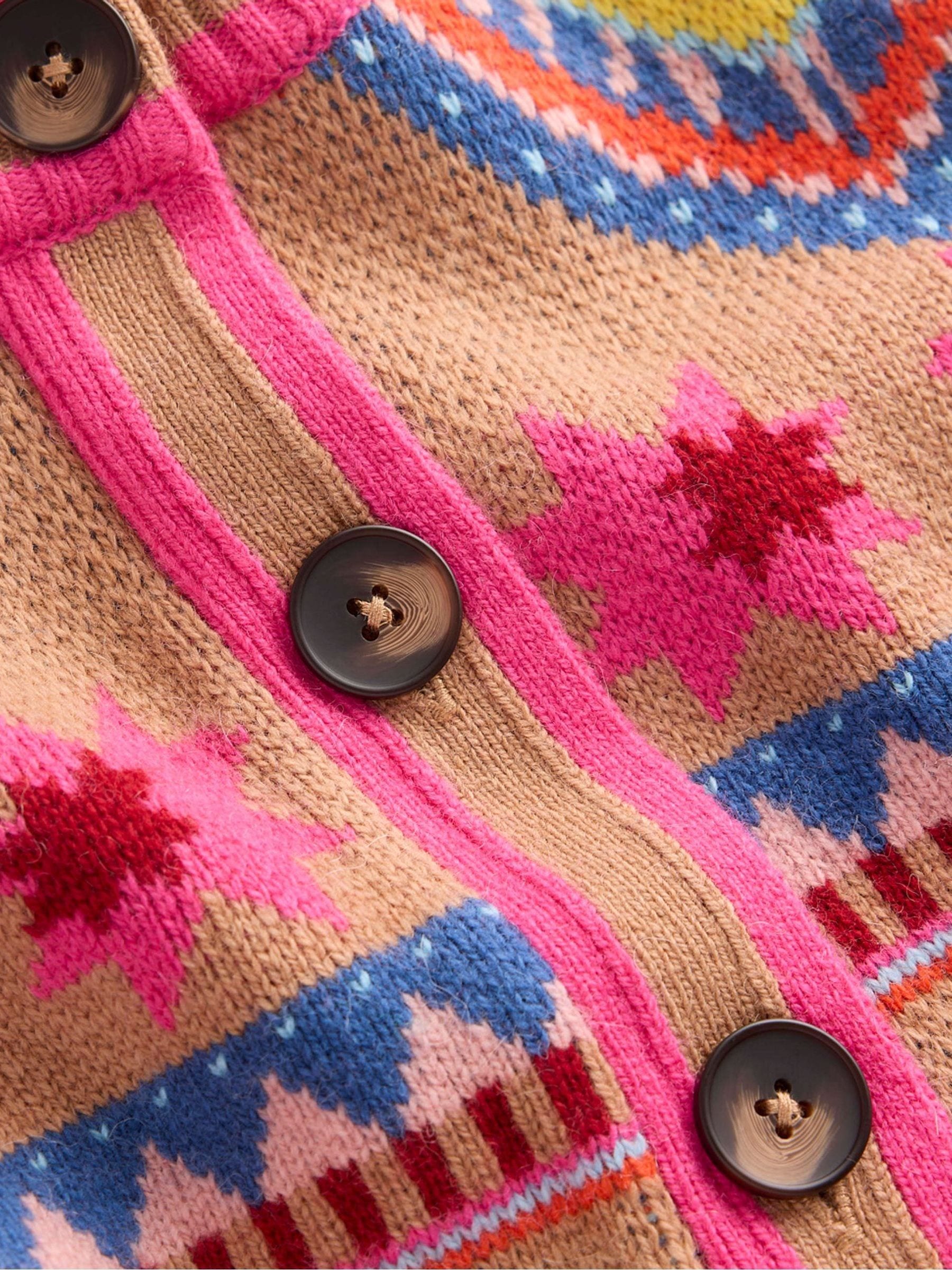 Buy Boden Cream Abi Jacquard Cardigan from Next USA