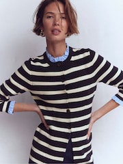 Boden Blue Joanna Fitted Knitted Jacket - Image 1 of 7