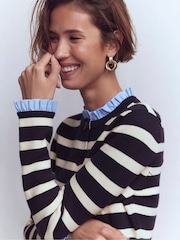 Boden Blue Joanna Fitted Knitted Jacket - Image 2 of 7