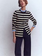 Boden Blue Joanna Fitted Knitted Jacket - Image 4 of 7