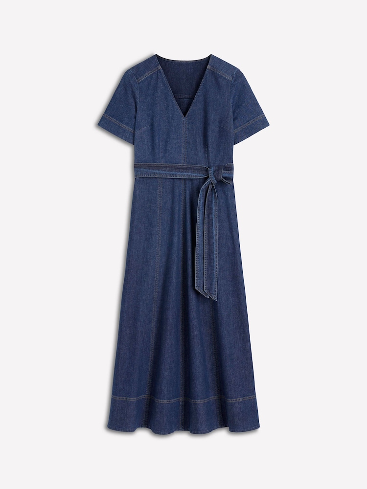 Boden V-Neck Denim Dress - Bild 5 von 5