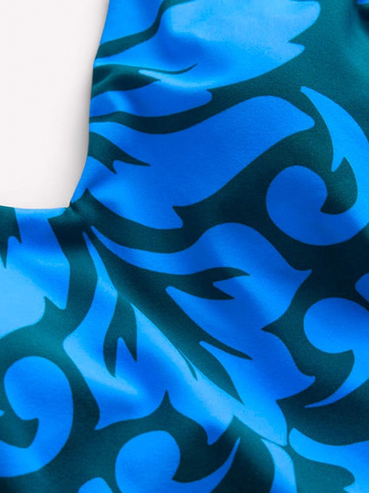 Boden Blue Strap Print Swimsuit - Image 2 of 2