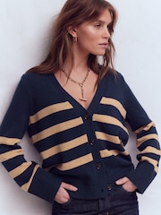 Boden Blue Lucy Relaxed Cotton Cardigan - Image 1 of 7