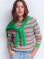 Boden Cream Edie Fair Isle Jumper - Image 1 of 6