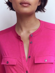 Boden Red Topstitched Pocket Shirt - Image 4 of 5