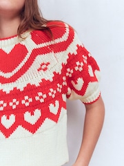 Boden Cream Margot Puff Sleeve T-Shirt - Image 4 of 7