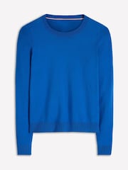 Boden Blue Emilia Cotton Crew Neck Jumper - Image 6 of 7