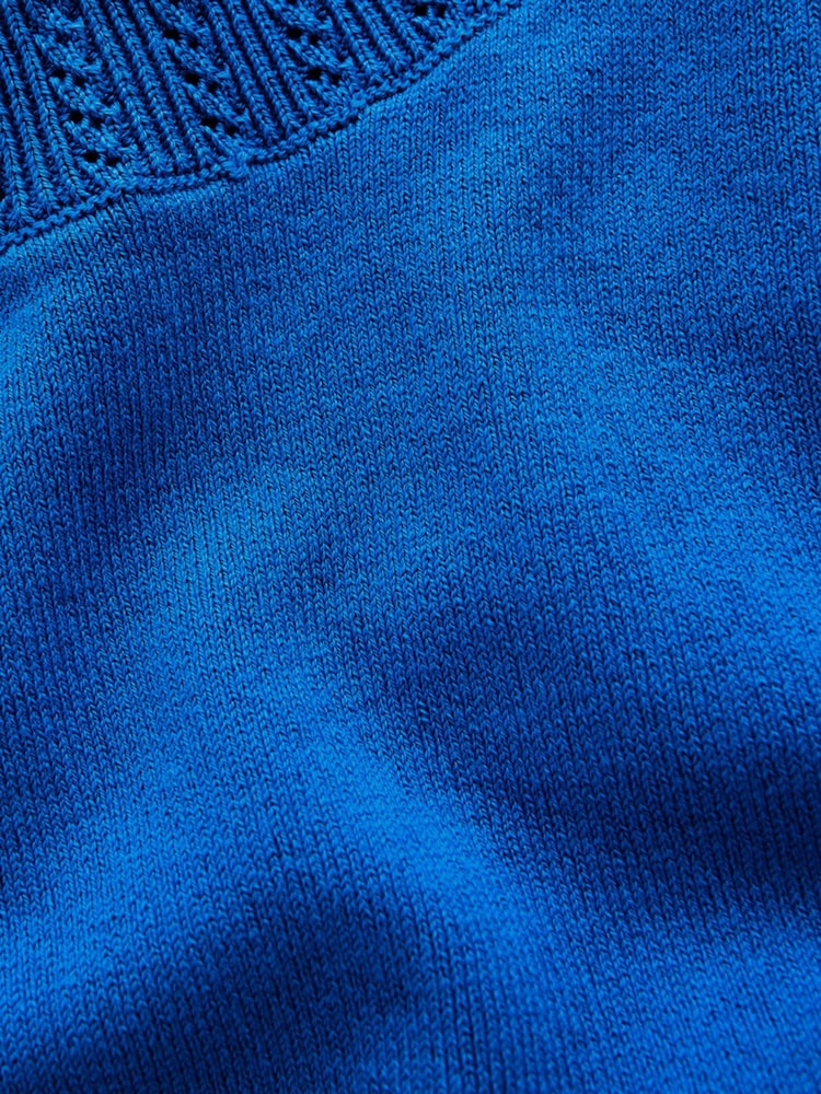 Boden Blue Emilia Cotton Crew Neck Jumper - Image 7 of 7