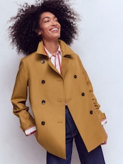 Boden Yellow Heart Swing Trench Coat - Image 1 of 7