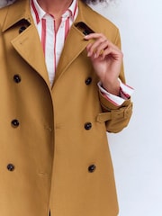 Boden Yellow Heart Swing Trench Coat - Image 2 of 7