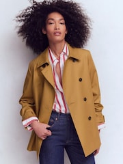 Boden Yellow Heart Swing Trench Coat - Image 4 of 7