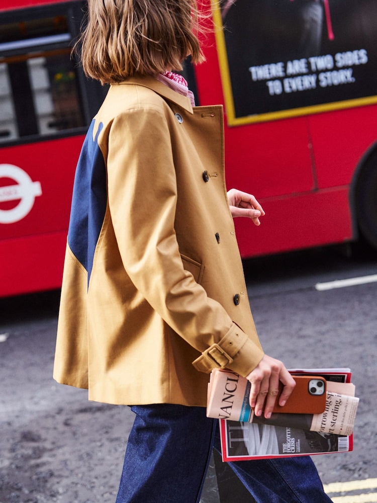 Boden Yellow Heart Swing Trench Coat - Image 6 of 6