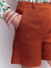 Boden Belgravia Linen Shorts - صورة 4 من 5