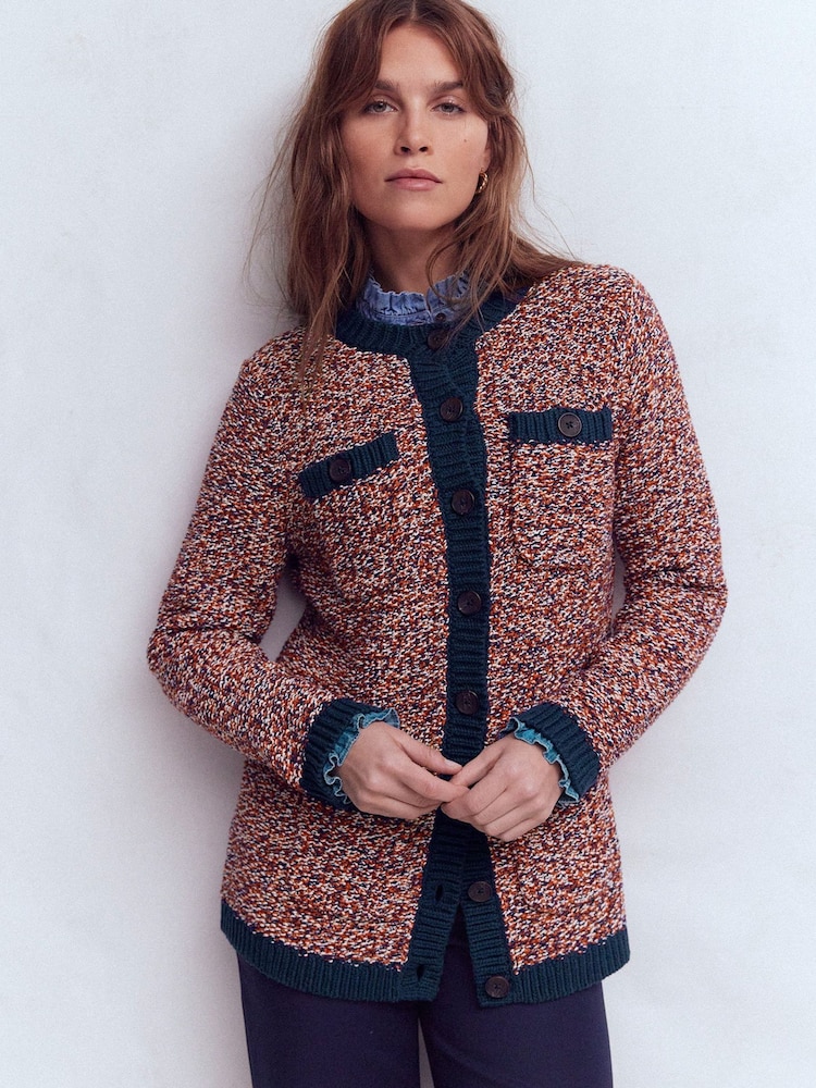Boden Textured Marl Cardigan - Imaginea 2 din 7