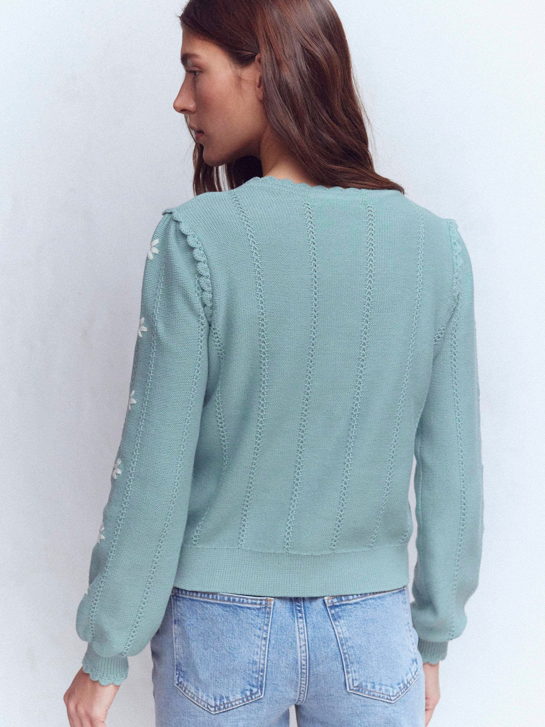 Buy Boden Blue Valeria Crochet Trim Cardigan from Next USA