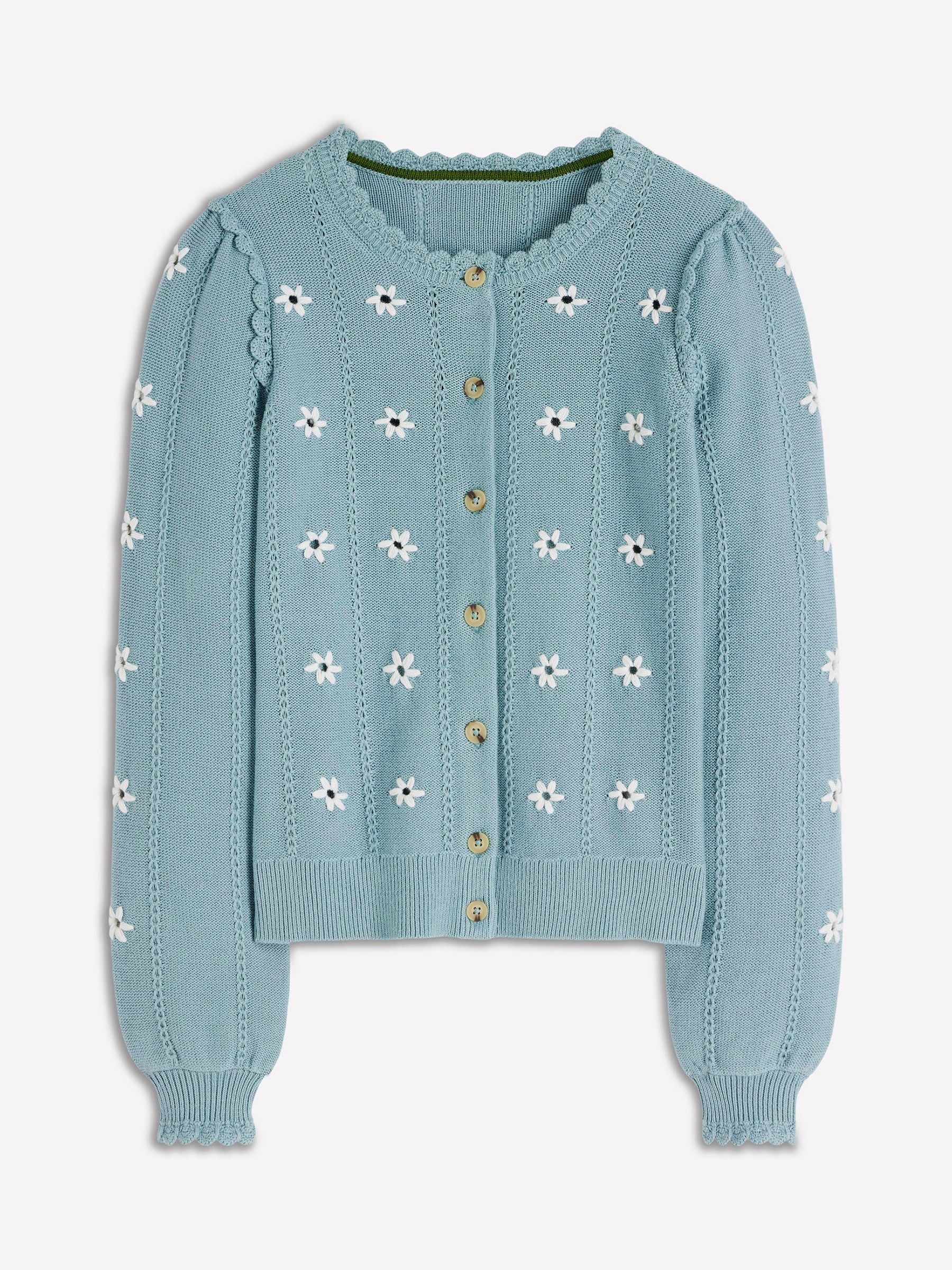 Buy Boden Blue Valeria Crochet Trim Cardigan from Next USA